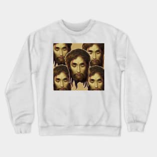 The Holy Face of Jesus Christ on the Via Sacra da Santa Veronica Crewneck Sweatshirt